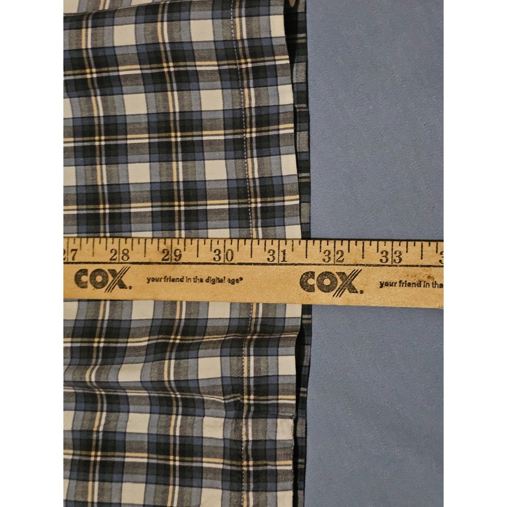 Abercrombie & Fitch Men's Vtg Big 1X Checked Plaid Button Down Front Long Sleeve - Picture 7 of 7